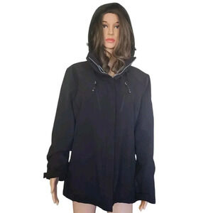 New ZeroXPosure Hooded Jacket Black Long Sleeve Full Zipper Women Size XL